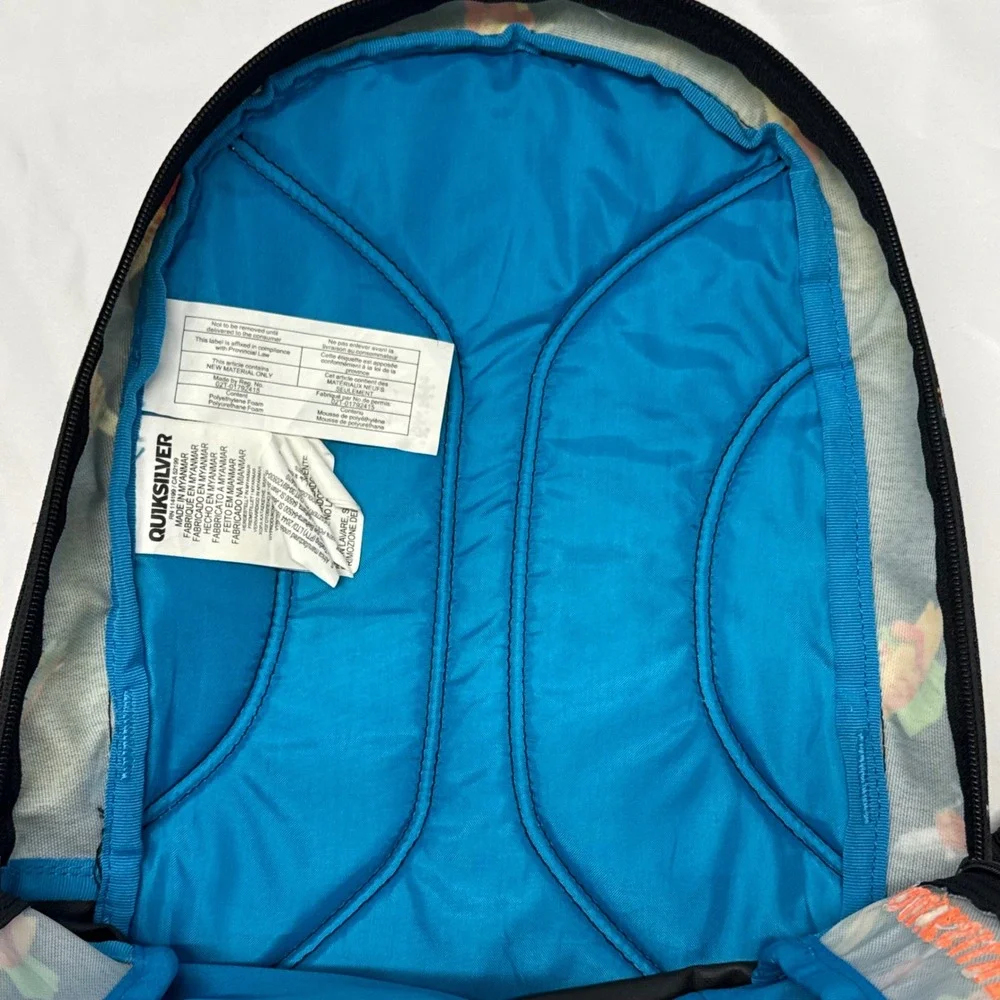 Quiksilver Black Robot Surfer Skateboard Print Mini Backpack Canvas 12 inch